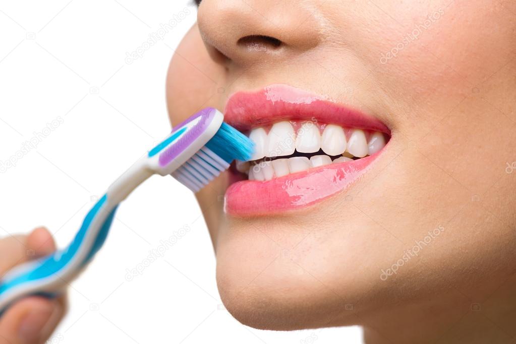  Beautiful white healthy teeth