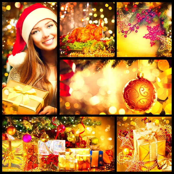 Christmas collage. — Stock Photo, Image