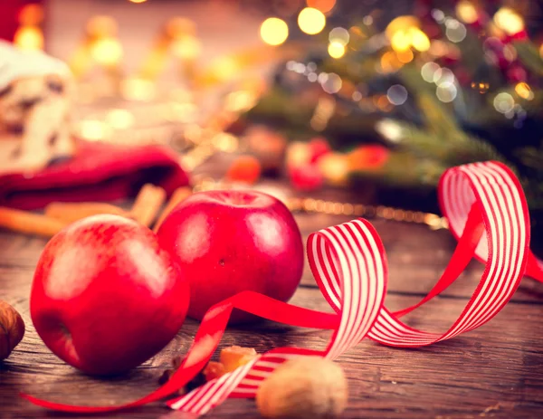 Christmas holiday table setting — Stock Photo, Image