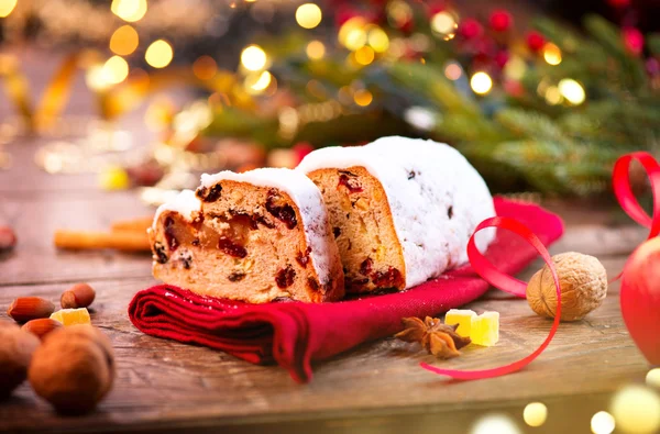 Weihnachtsstollen. — Stockfoto