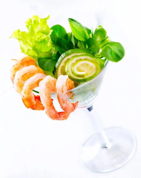 Shrimps oder Garnelen-Cocktail. — Stockfoto
