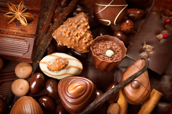 Doces de chocolate Praline — Fotografia de Stock