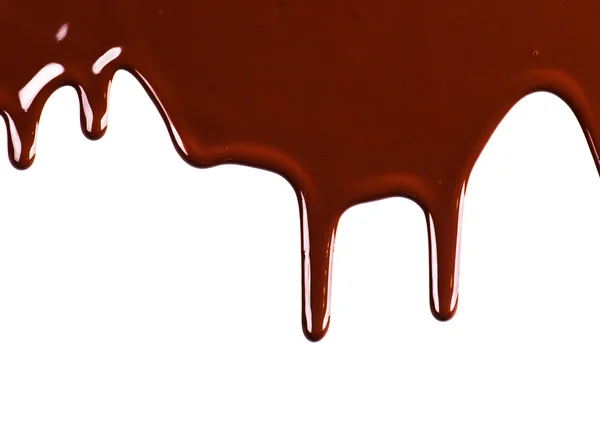 Liquid chocolate border — Stock Photo, Image