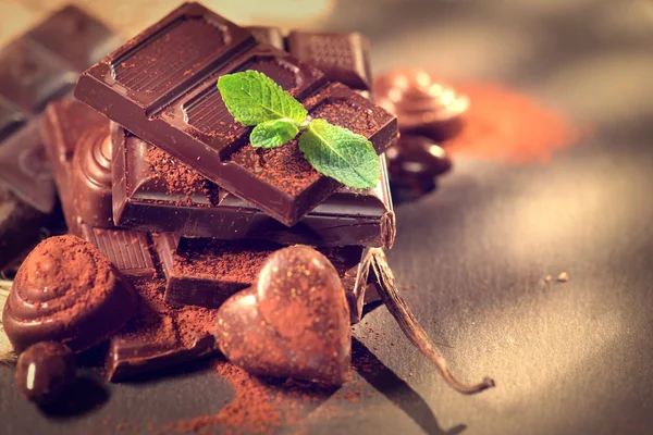 Пралинские шоколадные конфеты — стоковое фото