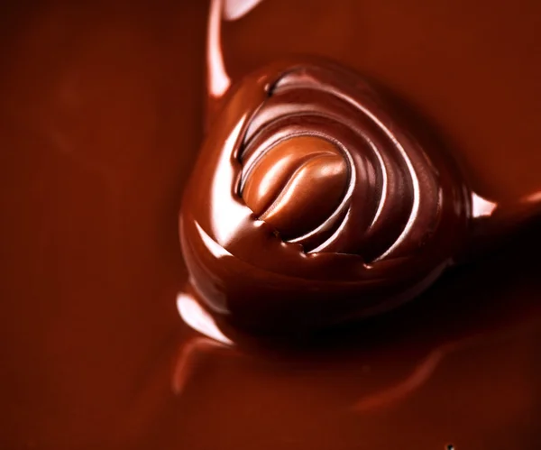 Praliné de chocolate líquido . — Foto de Stock