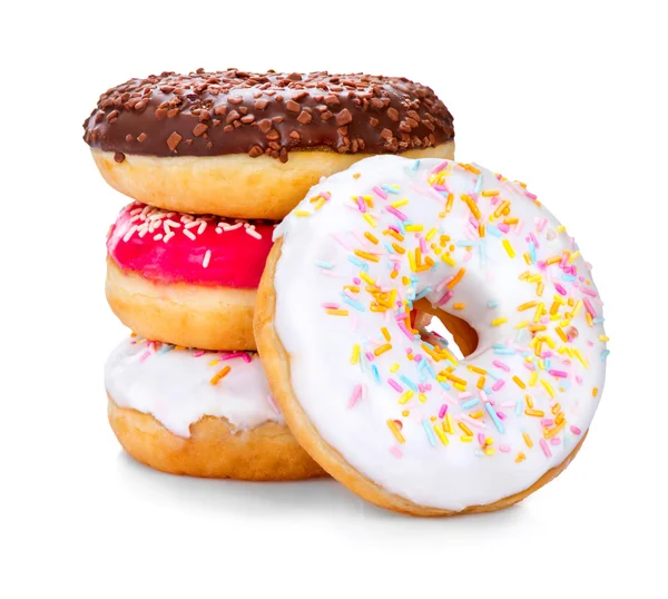 Smakelijke donuts geïsoleerd — Stockfoto