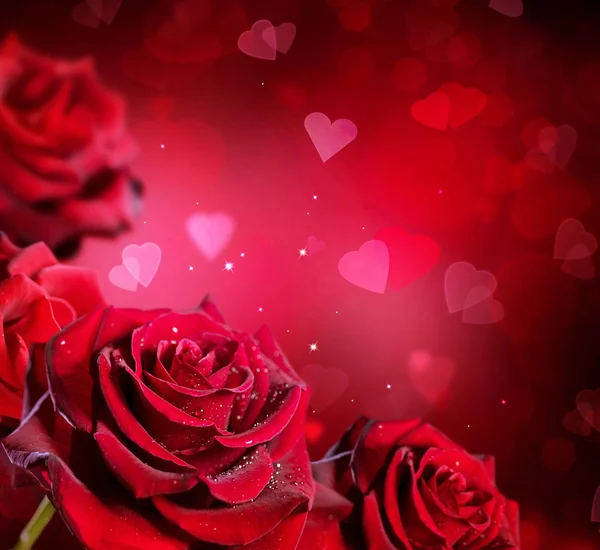 Roses and hearts background. Royalty Free Stock Images