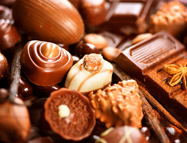 Chocolates assortment sweets — Stock Photo, Image