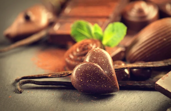 Doces de chocolate Praline — Fotografia de Stock