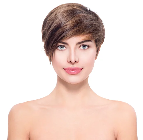 Woman with short hair portrait — Stock Photo, Image