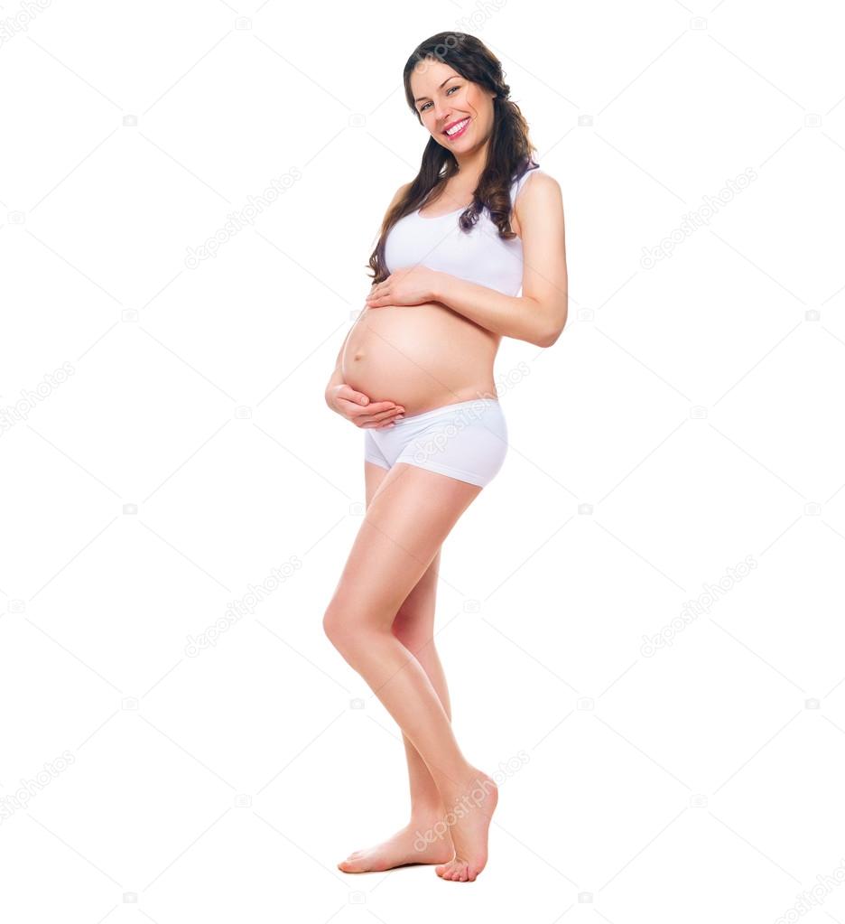 Pregnant happy woman