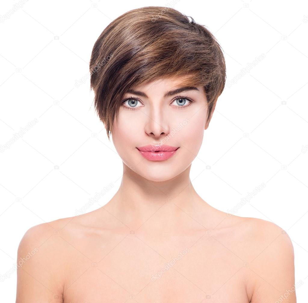 woman with short hair portrait