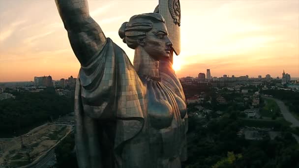 Madre Patria en Kiev City — Vídeo de stock