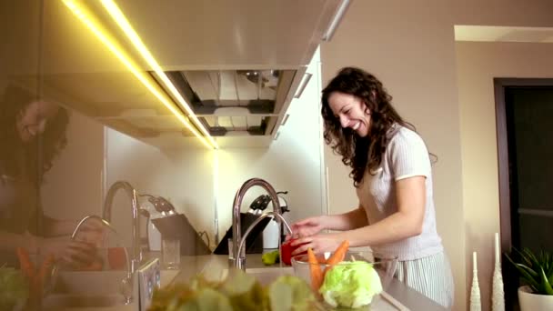 Couple Cooking Together. — Stock Video