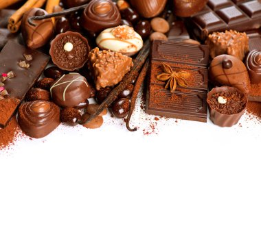 Variety of praline sweets clipart