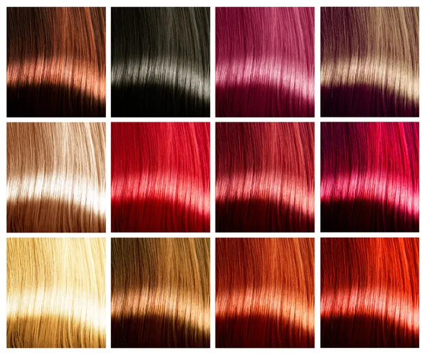 Haarfarben-Palette. — Stockfoto