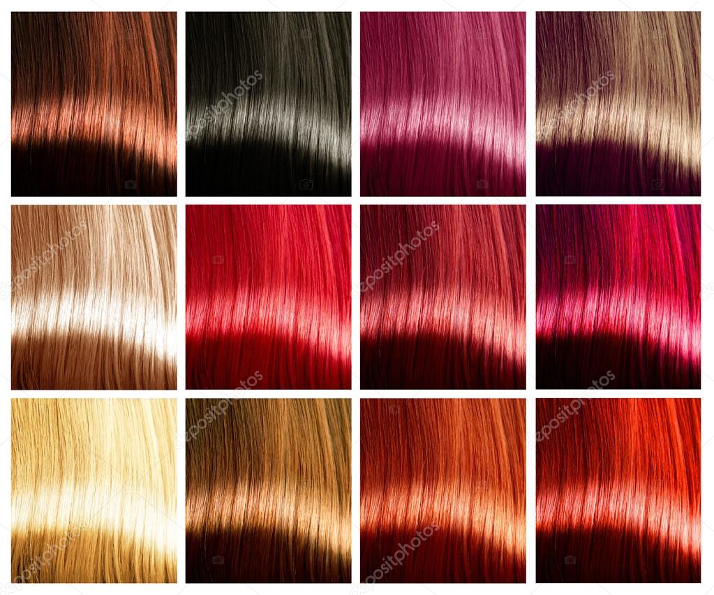 Hair colors palette.