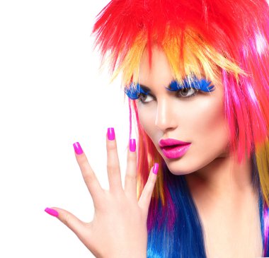 Güzellik moda punk modeli kız