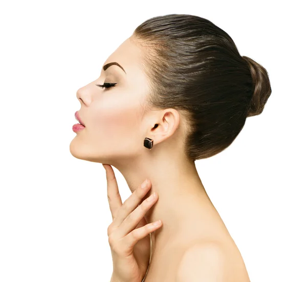 Spa woman touching her face — Stock Photo, Image