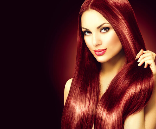 woman touching her  hair