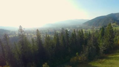 Karpat Dağları köyde görünümünü