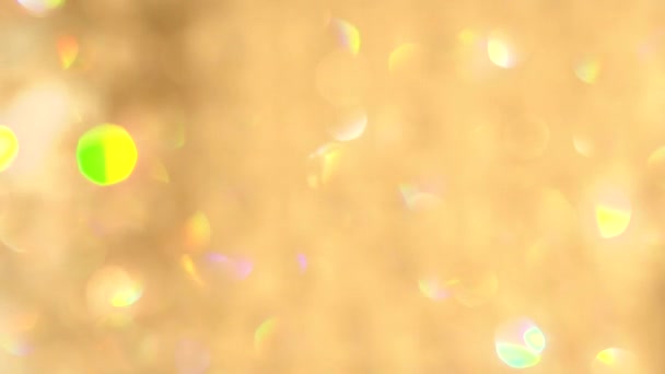 Abstract holiday blinking golden background. — Stock Video