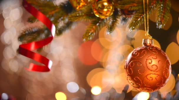 Natale e decorazione di nuovo anno — Video Stock