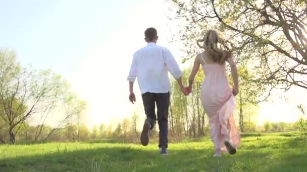 Casal feliz ao ar livre . — Vídeo de Stock