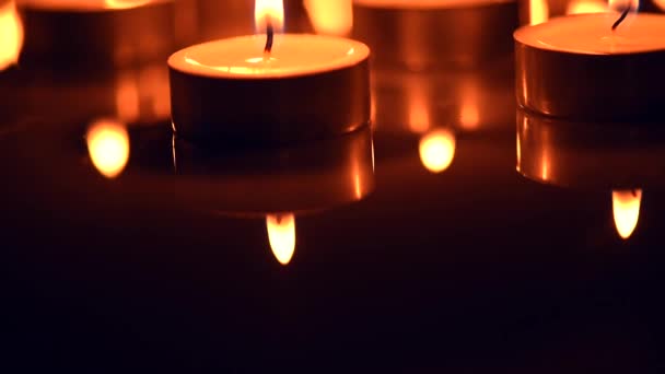 Candele sfondo luce . — Video Stock