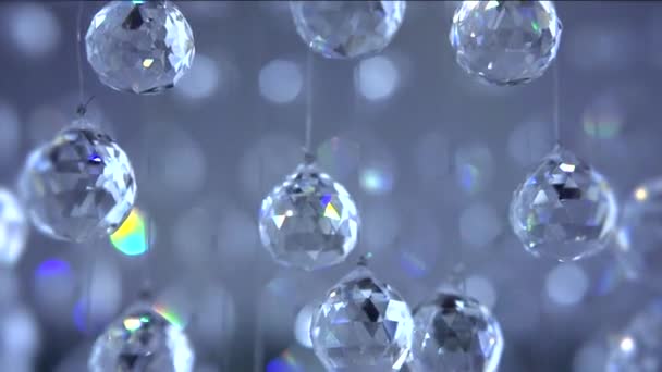 Crystal moderne kroonluchter — Stockvideo