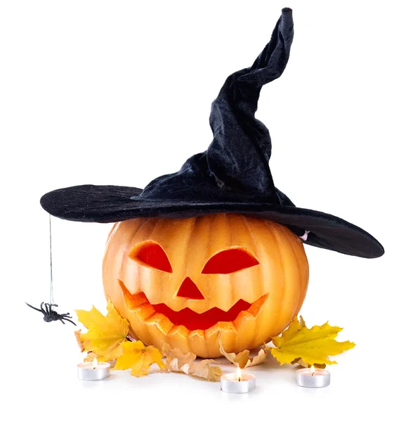 Cabeza de calabaza de Halloween jack linterna — Foto de Stock