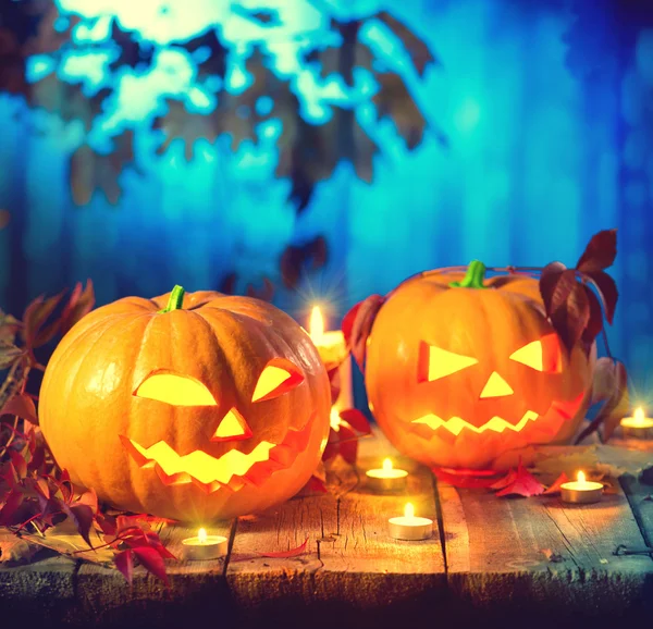 Halloween zucca testa jack lanterna — Foto Stock