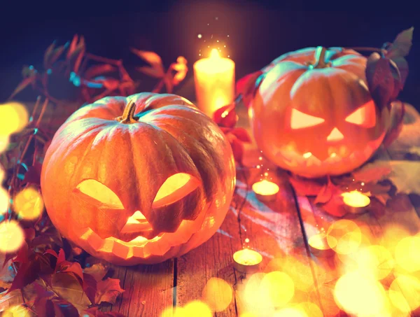 Halloween pumpa huvud jack lykta — Stockfoto
