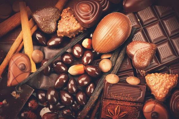 Chocolates de lujo fondo . —  Fotos de Stock