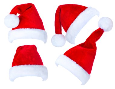 Kırmızı Noel Baba şapkaları kolaj