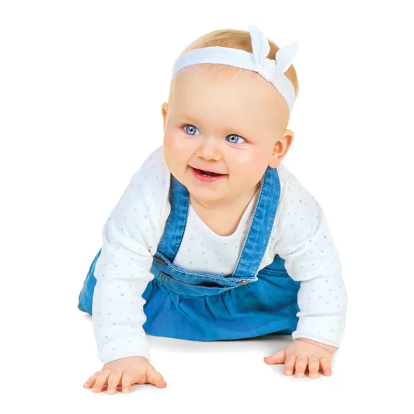 Gatear lindo bebé chica —  Fotos de Stock