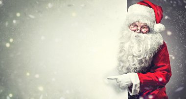 Noel Baba boş afiş işaret