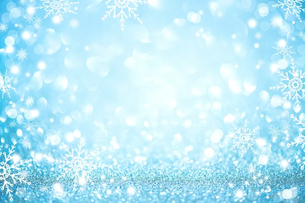 Blue Christmas glowing background — Stock Photo, Image