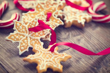 Noel gingerbread çerezleri ve şekerler