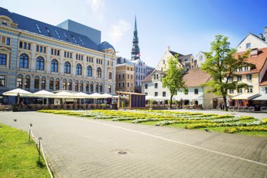 Street insanlar sabahın erken saatlerinde olmadan.