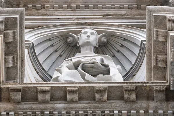 Detail of the  facade of the Cathedral of Girona — Stock Photo, Image