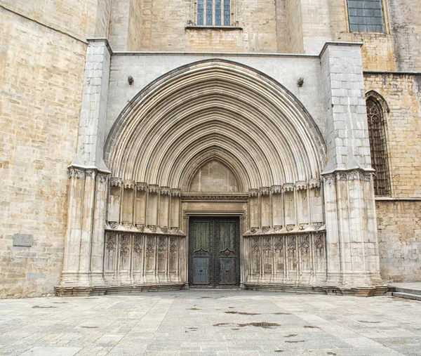 Architecturale ingang van Saint Mary Cathedral Rechtenvrije Stockafbeeldingen