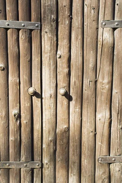 Wooden timbered door — Stock Photo, Image