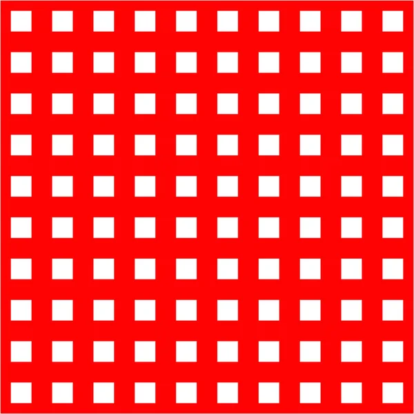 Cages blanches sur fond rouge motif sans couture . — Image vectorielle