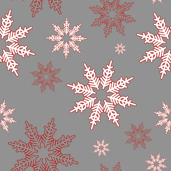 Des flocons de neige. Modèle de Noël sans couture . — Image vectorielle