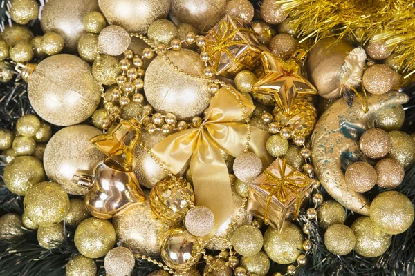 Weihnachten Goldschleife wie ein Hintergrund. — Stockfoto