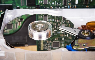 Sabit disk sürücüsü içinde ayrıntılı Görünüm.