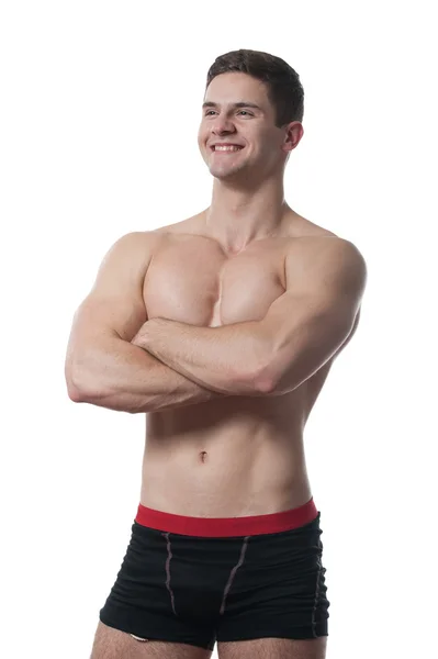 Muscular sportsman posing — Stock Photo, Image