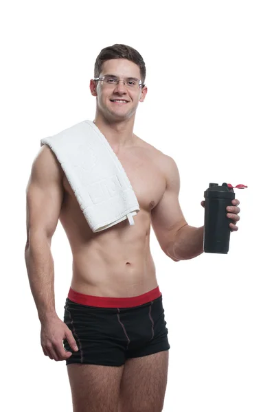 Muscular sportsman posing — Stock Photo, Image