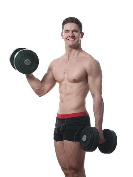 Muscular sportsman posing — Stock Photo, Image